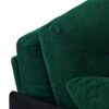 Modern Convertible Sleeper Sofa Bed With Pull Out Queen Design, Side Storage & Thick Cushions Chenille Loveseat For Living Room Or Bedroom 3 In 1 Function - Green - Image 14