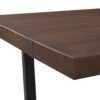 Modern Distressed Solid Wood And Metal Open Frame Dining Table - Mahogany - Image 4