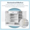 Sleek And Modern Shoe Cabinet With Adjustable Shelves, Space Saving Design Side Board For Various Sizes Of Items - White - Image 6