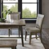 Dining Side Chair Set With Cushioned Back And Seat (Set of 2) - Weathered Gray / Natural - Image 2