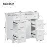 36" Bathroom Vanity With Sink, Soft Close Doors, And Adjustable Shelves Solid Frame - White - Image 3
