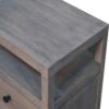 Acid - 2 Drawer Open Bedside Table - Gray Ash - Image 4