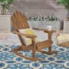 Echoes - Outdoor Acacia Wood Adirondack Rocking Chair - Dark Brown - Image 4