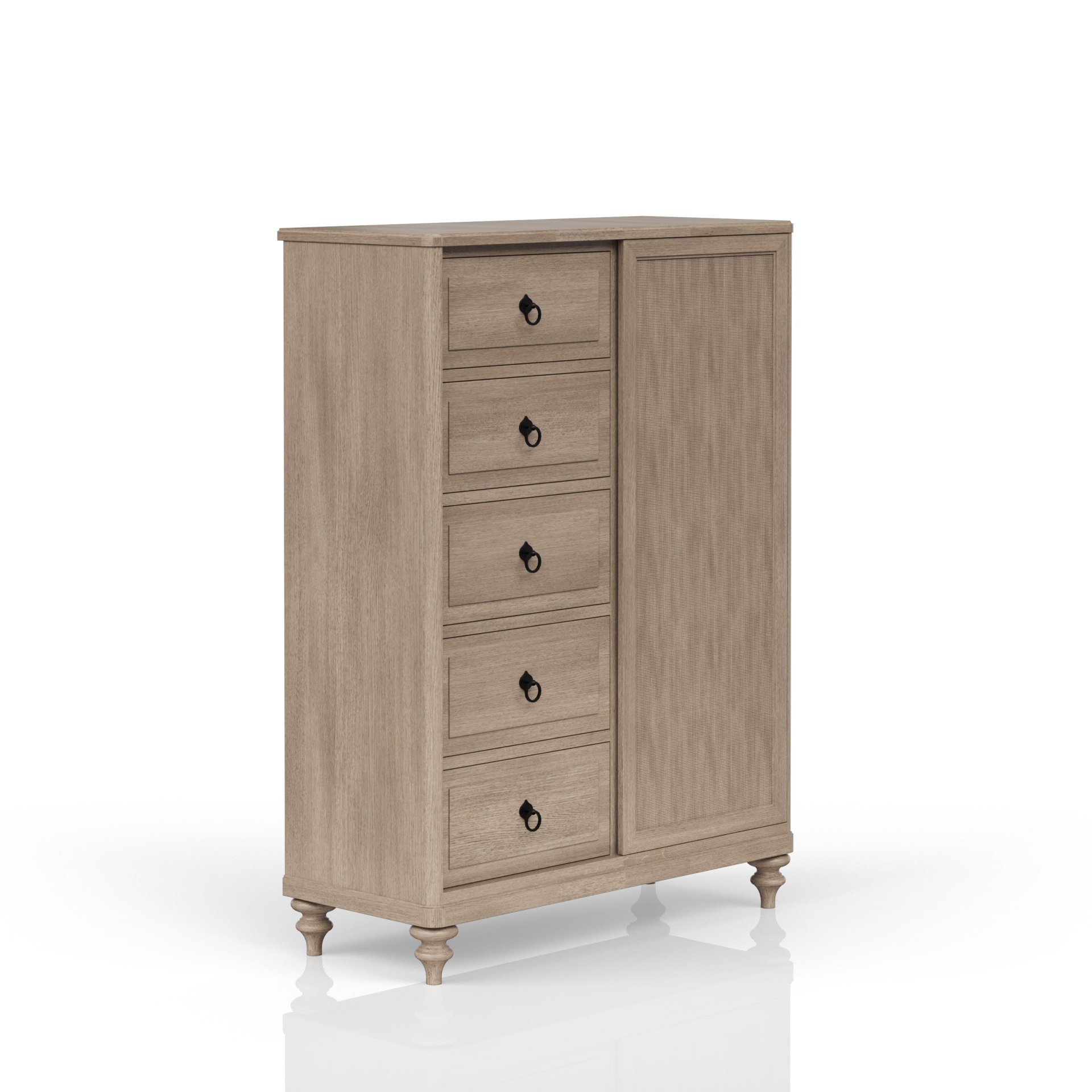 5 Drawer Door Chest - Sand - Image 4