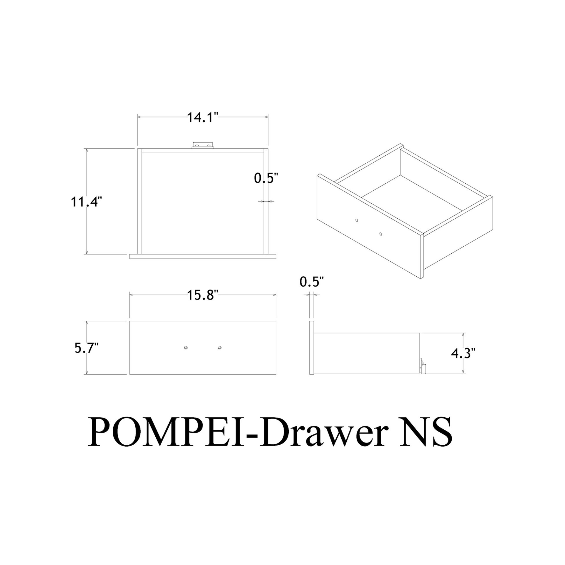 Shaker - Crocodile Metallic Nightstand - Gray - Image 3