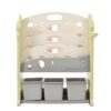 Kids Bookshelf Toy Storage Organizer With 17 Bins And 5 Bookshelves, Multi-Functional Nursery Organizer Kids Furniture Set Toy Storage Cabinet Unit With HDPE SheLF And Bins - Light Green - Image 21