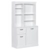 Bathroom Storage Cabinet With Tilt Out Hamper, Tall Free Standing Organizer With Drawers & Adjustable Shelves, Linen Tower With Steel Handles - White - Image 11