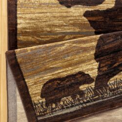 Nature's Nest - 2'7" X 7'3" Lodge Area Rug - Multi / Beige