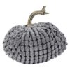 Chenille Weighted Pumpkin (Set of 3) - Gray - Image 4