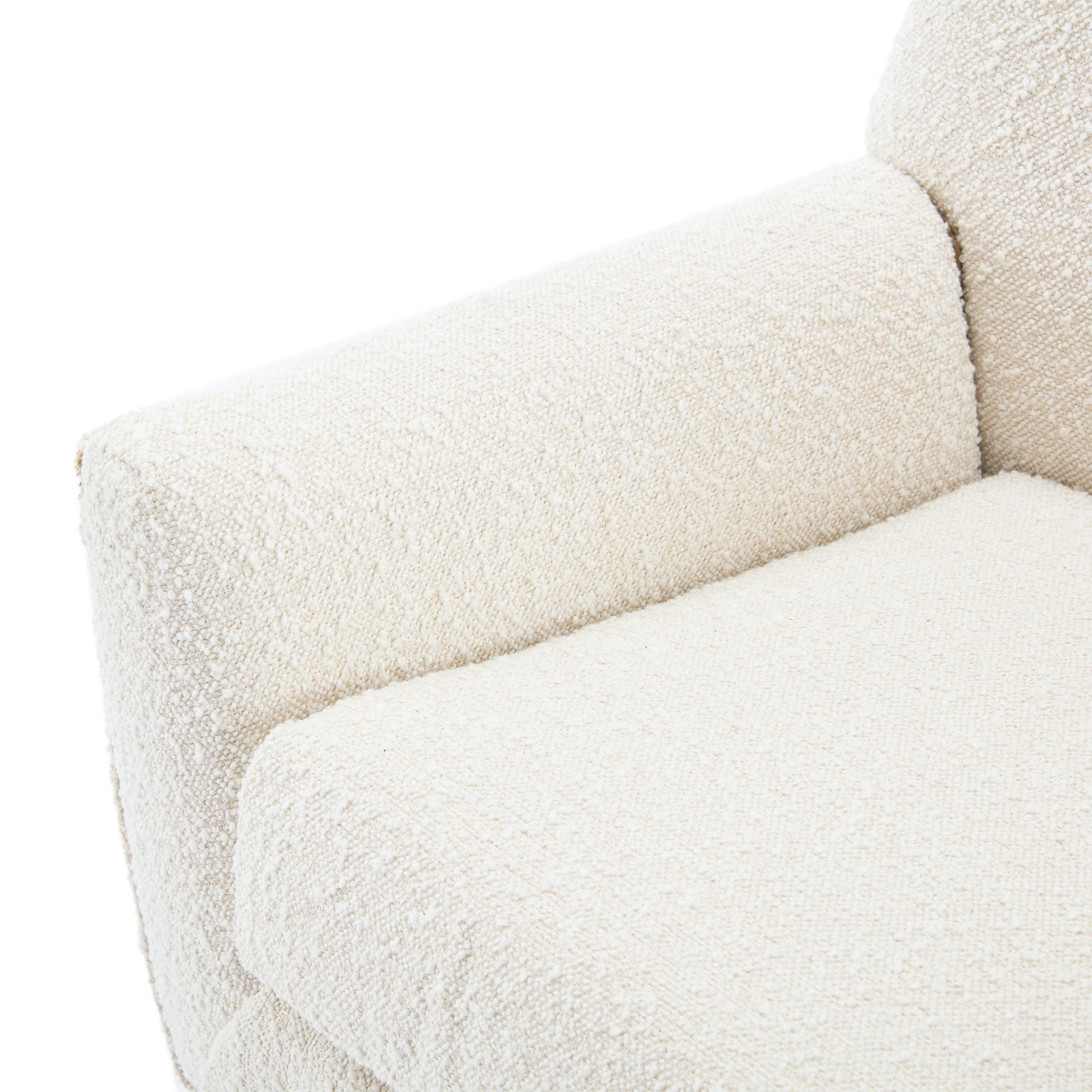 Ergonomic Accent Chair With Button Tufted Design And Rubber Wood Legs - Almond - Image 12