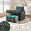 Multifunctional Recliner Sofa With Storage And Cell Phone Stand For Living Room And Bedroom - Emerald - Image 6