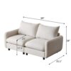 2 Seats Modular Sectional Sofa Corner Chair Sofa Couch - White - Image 4