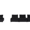 Anna - Velvet 4 Piece Sectional Sofa - Black - Image 7
