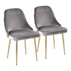 Marcel - Contemporary Dining Chair (Set of 2) - Silver