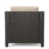 Modern Outdoor Club Chair With Removable Cushions - Brown / Beige - Image 12