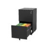 2 Drawer File Cabinet With Lock, Steel Mobile Filing Cabinet On Anti - Tilt Wheels, Rolling Locking Office Cabinets Under Desk For Legal / Letter Size - Black - Image 5
