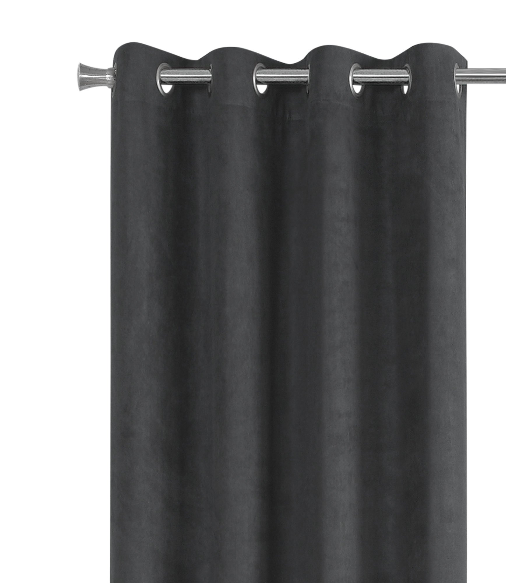 2 Pieces Set, Curtain Panel, Room Darkening, Grommet, Versatile Use - Dark Gray - Image 5