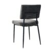 Modern Dining Chair (Set of 2) Fabric Upholstered With Black Metal Legs, Home And Bedroom Use - Gray - Image 15