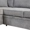 Sleeper Sofa Bed, 2 In 1 Pull Out Sofa Bed L Shape Couch With Storage Ottoman For Living Room, Bedroom Couch And Small Apartment - Gray - Image 17
