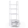 Sawhorse - Ladder Shelf With Storage - White - Image 2