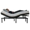 Queen Size Quick Assembly Adjustable Bed Frame With Voice Activated Controls - Black - Image 3