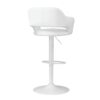 Swivel Stool Bar Height, Adjustable, Contemporary & Modern - White - Image 3