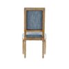 French Country Dining Chairs (Set of 2) Elegant Cane Backrest & Upholstered Seats With Fluted Legs And Weathered - Slate Blue - Image 15