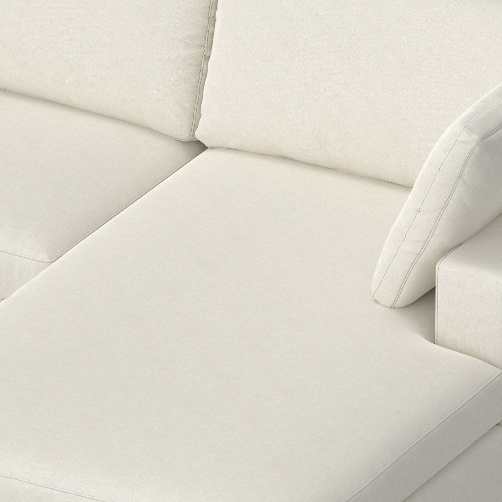 Charlie - Deep Seater Right Sectional Sofa - Cream - Image 4