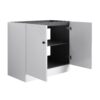 Freestanding Modern Bathroom Vanity With Soft Close Cabinet Doors - White - Image 11