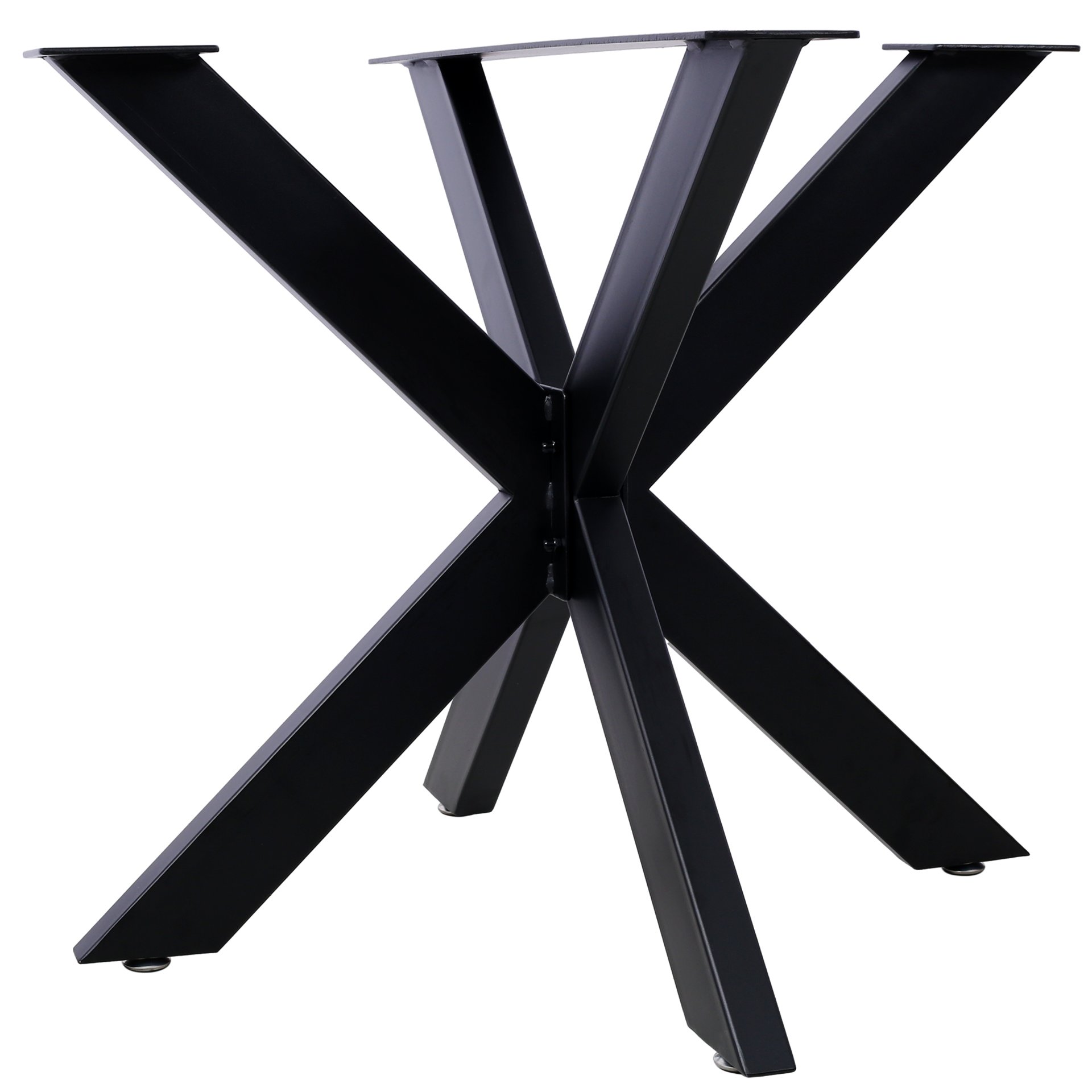 Spider Shaped Steel Table Legs, Metal Dining Table Frame, Heavy Duty Box Section Table Base - Black - Image 4