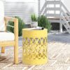 Outdoor Metal End Table Large - Yellow - Image 5