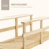 Outsunny - 7' Wooden Garden Bridge With Safety Rails, Backyard Footbridge For Ponds, Creeks, Streams - Natural - Image 4