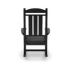 Traditional Porch Rocker Classic HDPE Poly Lumber For Porch, Patio, And Garden Comfort - Black - Image 4