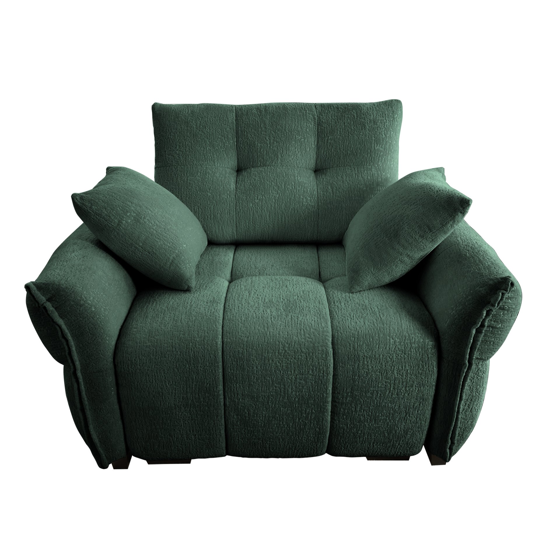 Ergonomic Single Seater Sofa With High Resilience Cushions, Modern Design - Green - Image 7