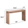 Slim Console Table, Narrow Entryway Table With Bead Detail - Light Natural / Natural - Image 3