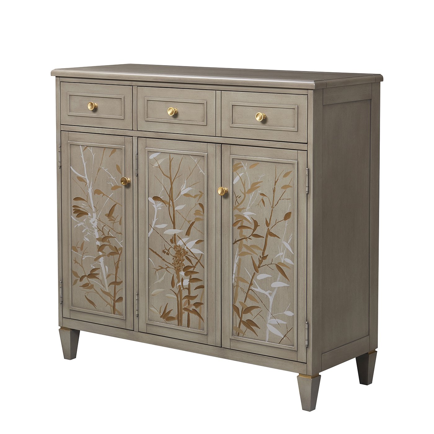 Dauphin - Handpainted Entryway Storage Cabinet - Gray Cashmere - Image 6