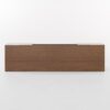 Modern TV Stand With Storage, Tempered Glass Shelf - Walnut - Image 9