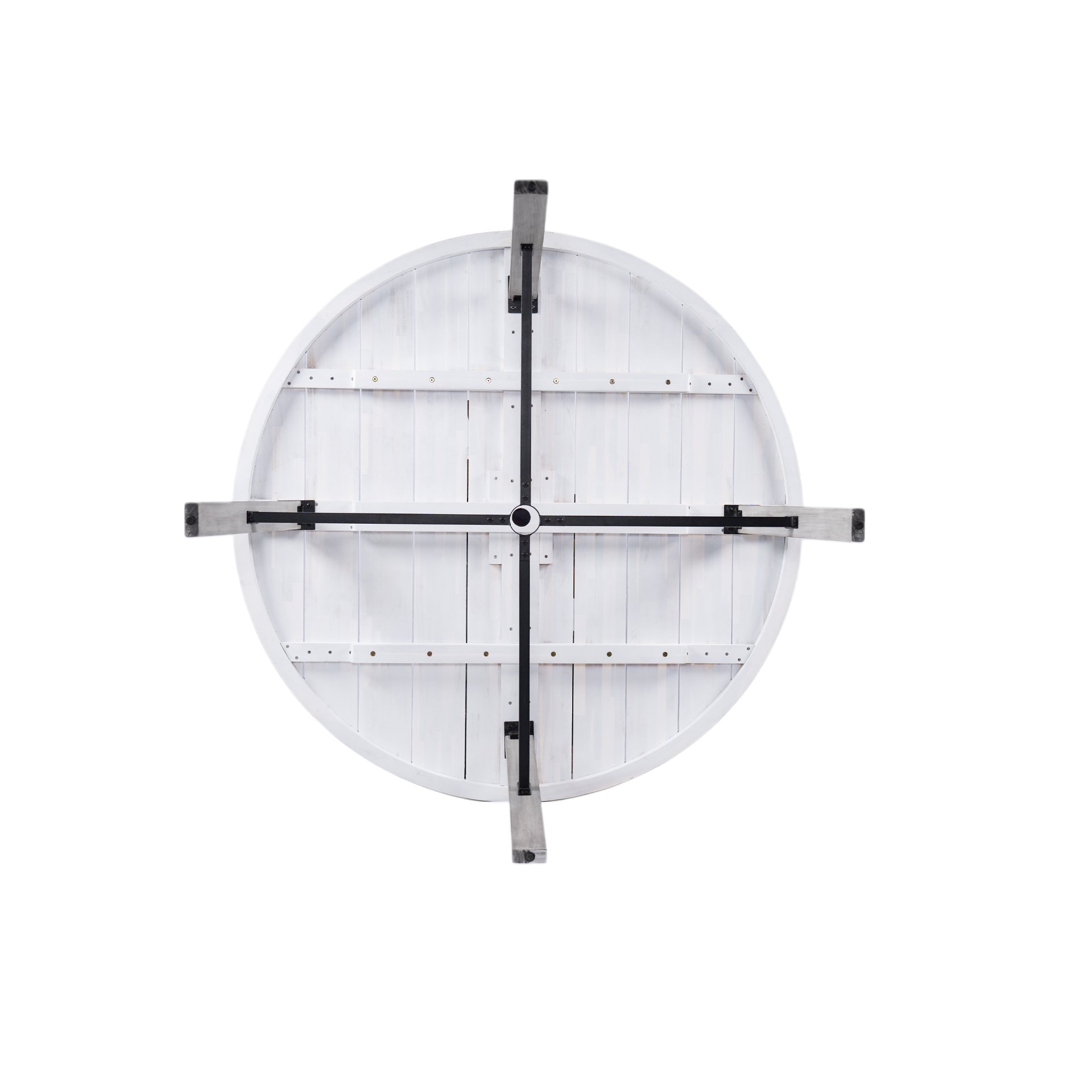 Outdoor Dinning Set 4 Person Outdoor Wooden Dinning Set With An Umbrella Hole And Removable Cushions For Patio, Backyard, Garden - Antique Gray - Image 19