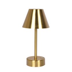 Elegance Rechargeable LED Table Lamp Plated LED Touch Switch - Antique Brass / Gold