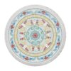Lilac - Mosaic Side TableCeramic Tile Top & Iron Frame Indoor / Outdoor Use - White - Image 4