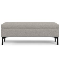 Rebecca - Large Coffee Table Storage Ottoman With Lift Up Lid - Gray