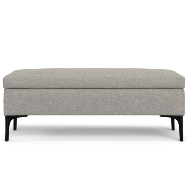 Rebecca - Large Coffee Table Storage Ottoman With Lift Up Lid - Gray