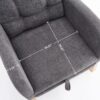Accent Rocking Chair With Footrest High Back Rubber Wood Rocking Legs Bedroom Living Space - Gray - Image 16