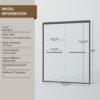 Double Sliding Shower Door, Semi Frameless Bypass Bathroom Sliding Door With 1 / 4" (6Mm) Tempered Glass For Walk In Shower - Matte Black - Image 3