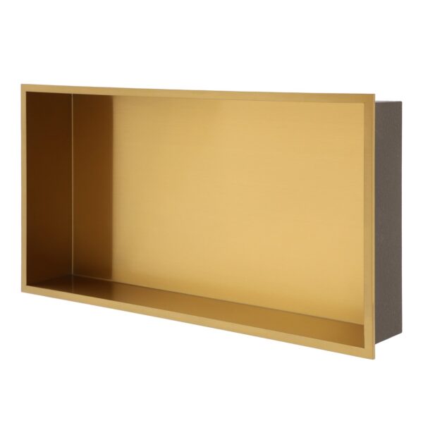 Stainless Steel Shower Niche 25" X 13" Waterproof And Durable Bathroom Shelf - Gold
