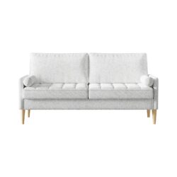 Roma - Modern 3 Seater Sofa Couch For Living Room Upholstered Fabric - Beige