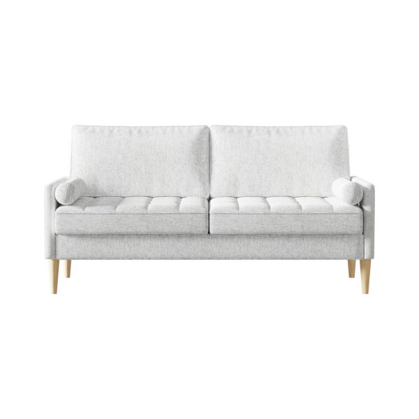 Roma - Modern 3 Seater Sofa Couch For Living Room Upholstered Fabric - Beige