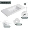 Modern Freestanding Bathroom Vanity With Resin Sink & Soft Close Doors - Light Coffee - Image 7
