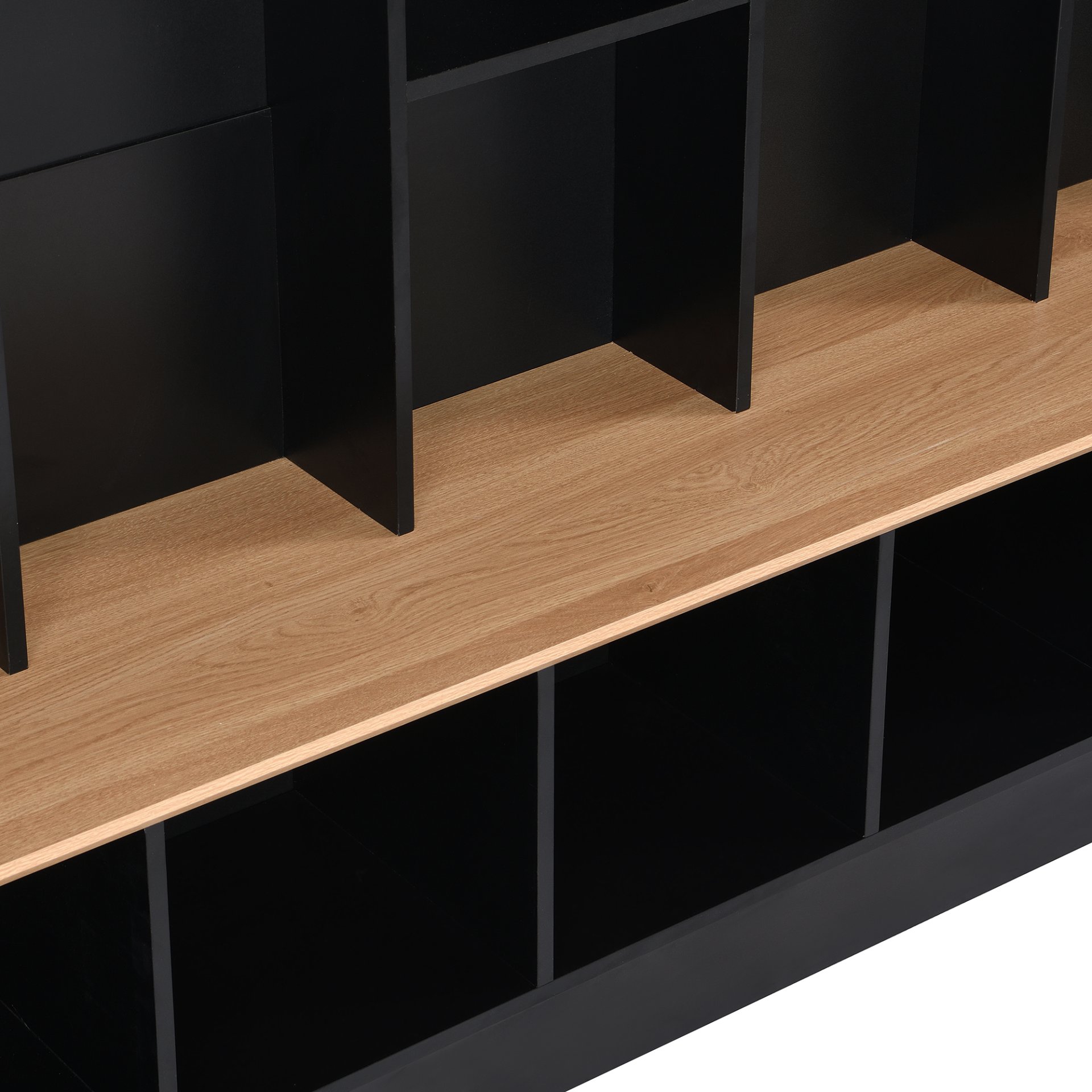 Wide Design Hall Tree With Storage Bench, Minimalist Shoe Cabinet With Cube Storage & Shelves, Multifunctional Coat Rack With 8 Hooks For Entryways, Mudroom - Black - Image 11