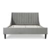 Aspen - Queen Vertical Tufted Modern Headboard Platform Bed Set - Opal Gray - Image 5